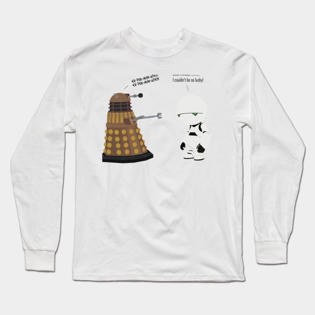 Dalek Marvin mashup Long Sleeve T-Shirt by JSKerberDesigns